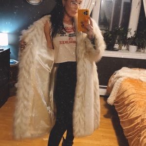 Faux fur coat